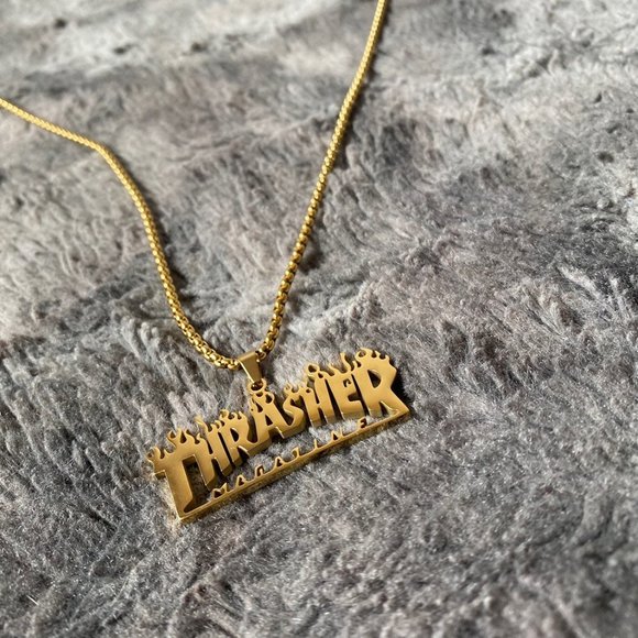Thrasher magazine gold chain necklace - Picture 6 of 6